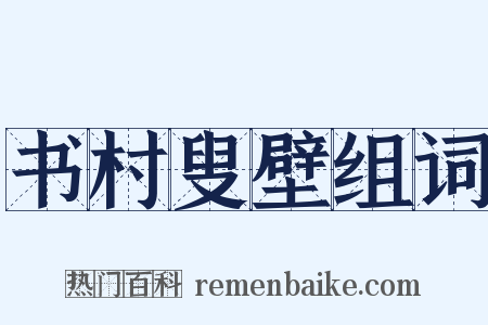 书村叟壁组词是什么意思的图片
